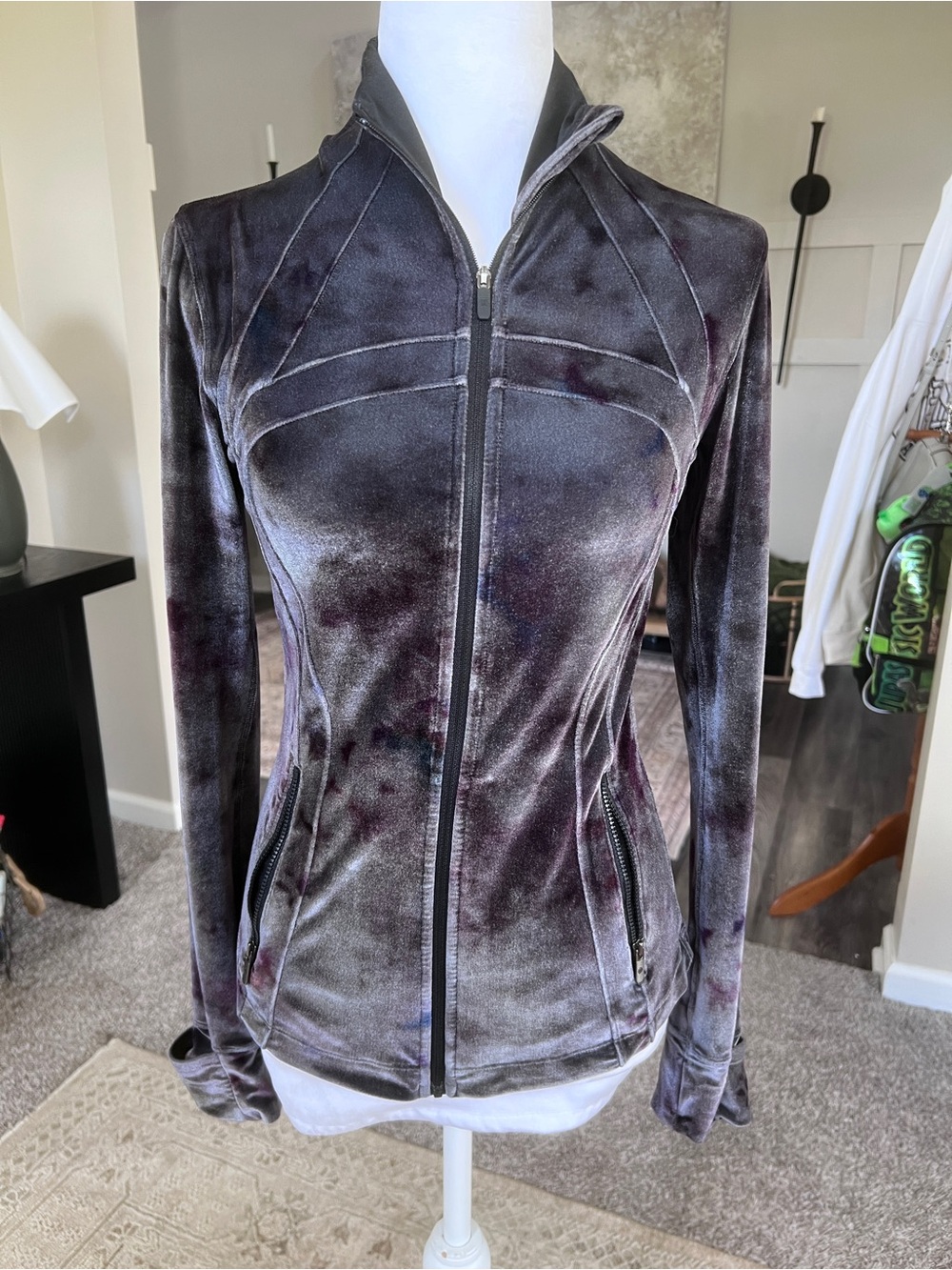 Lululemon Define Jacket Velvet Interstellar Print Gray Purple Size 6 - Picture 2 of 6